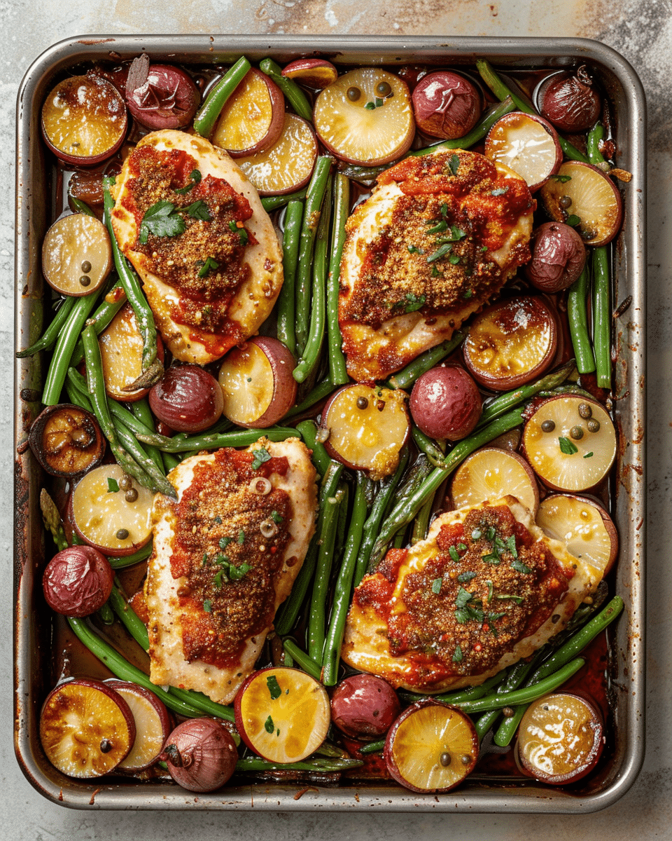 Healthy Chicken Parmesan: A Delightful Sheet Pan Dinner That’s Light Yet Satisfying