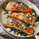 Stuffed Salmon With Spinach & Feta