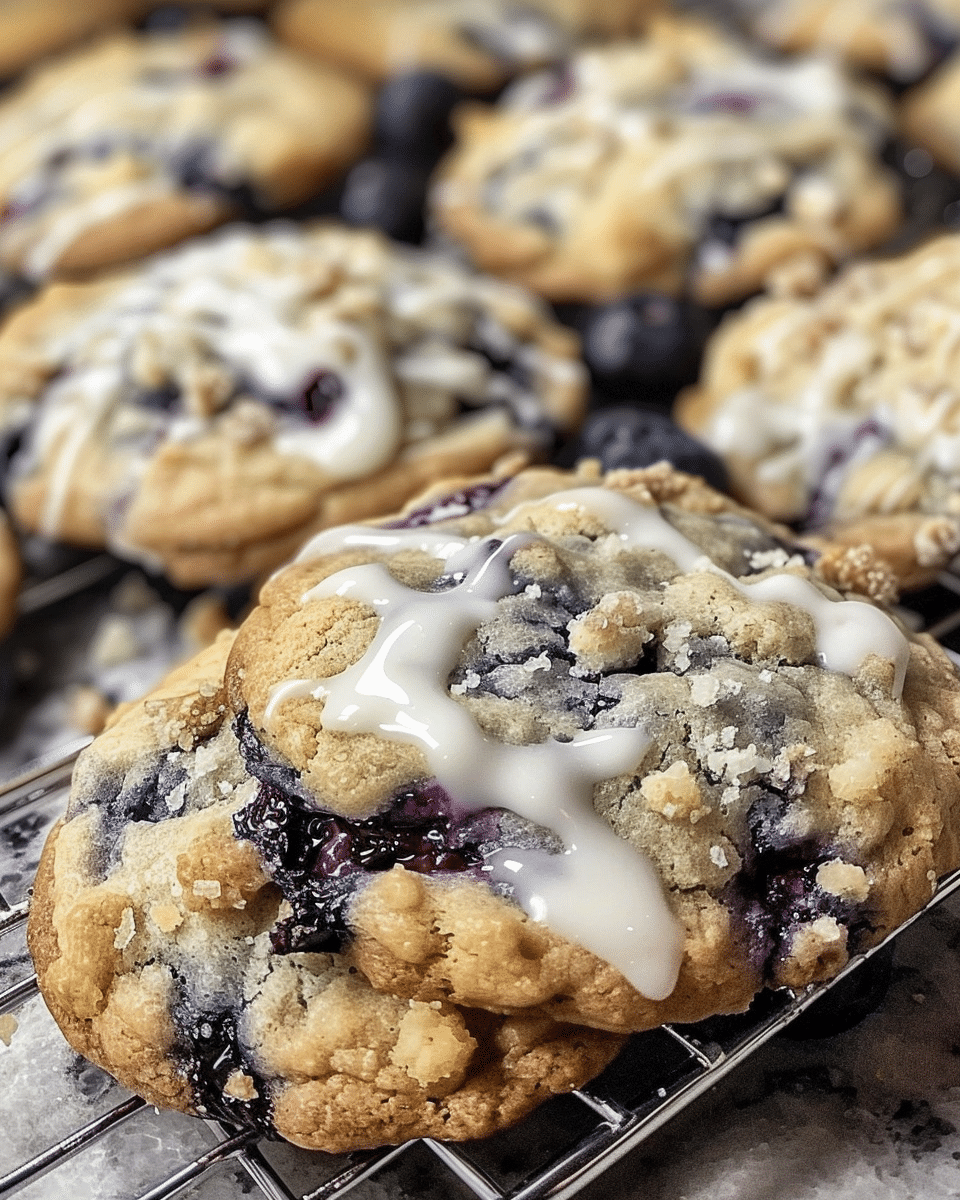 Blueberry Muffin Cookies with Streusel Topping