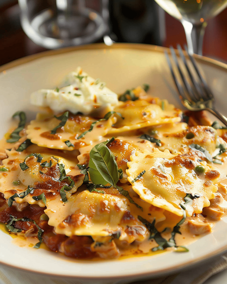 Creamy Tuscan Ravioli Recipe