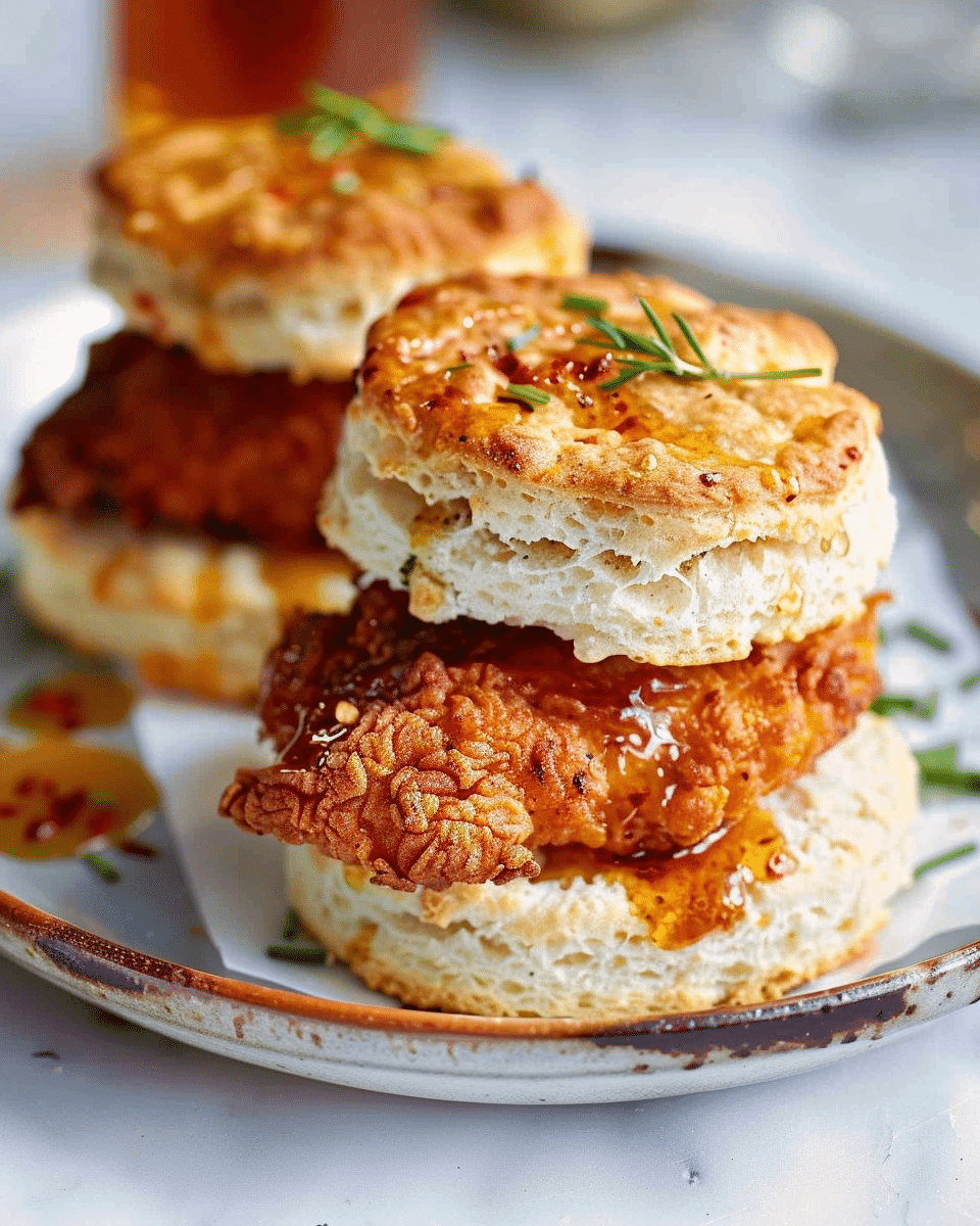 Hot Honey Chicken Biscuits