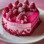 Luxurious Pink Velvet Raspberry Cheesecake