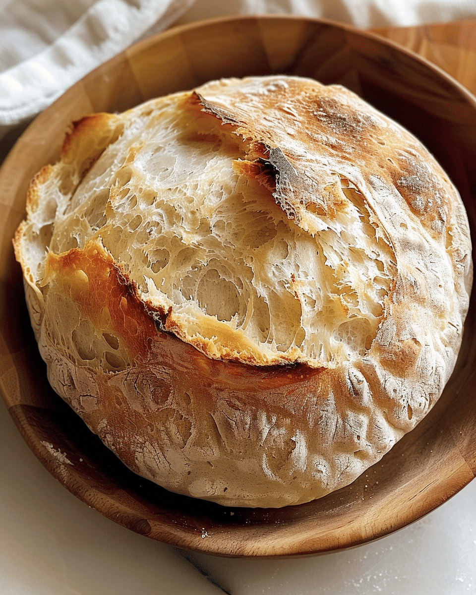 Quick and Easy No-Knead Bread: Freshly Baked with Minimal Effort