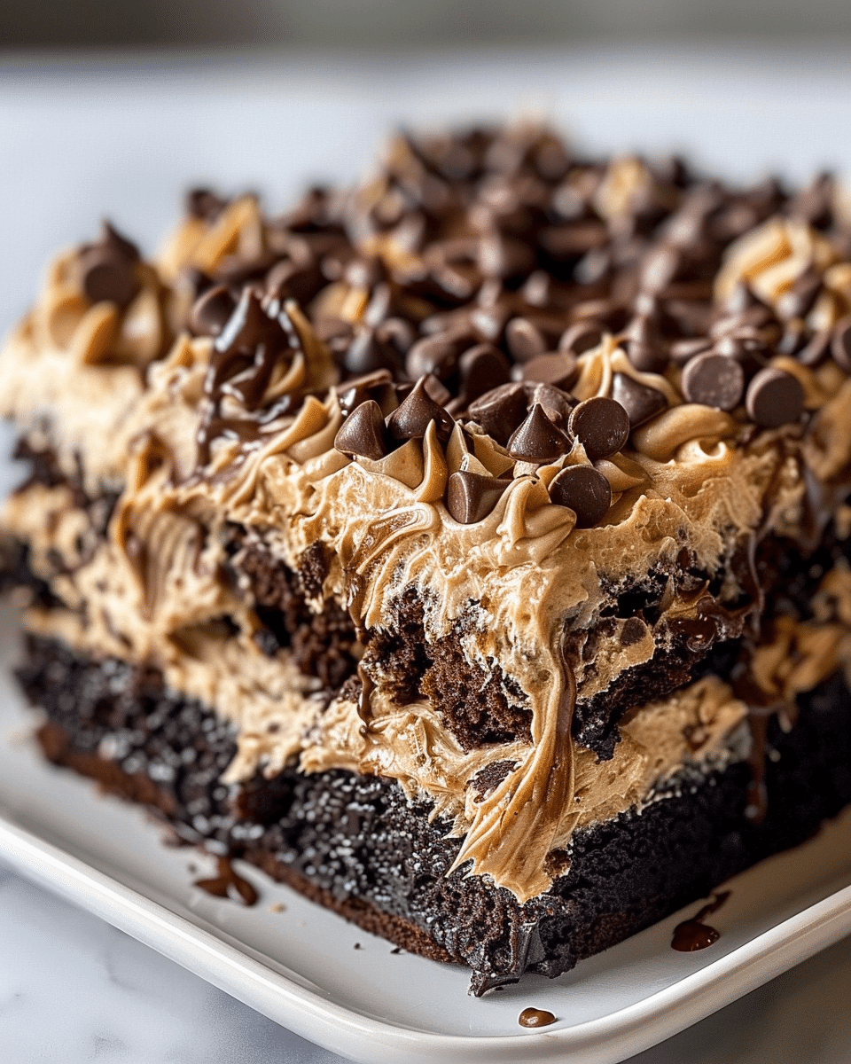Chocolate Peanut Butter Poke Cake That’s Moist, Rich, and Completely Addictive