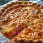Crustless Rhubarb Custard Pie