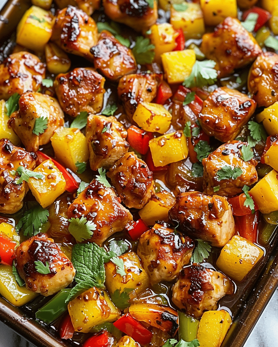Hawaiian Chicken Sheet Pan