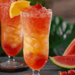 Tropical Sunset Fruit Punch Mocktail