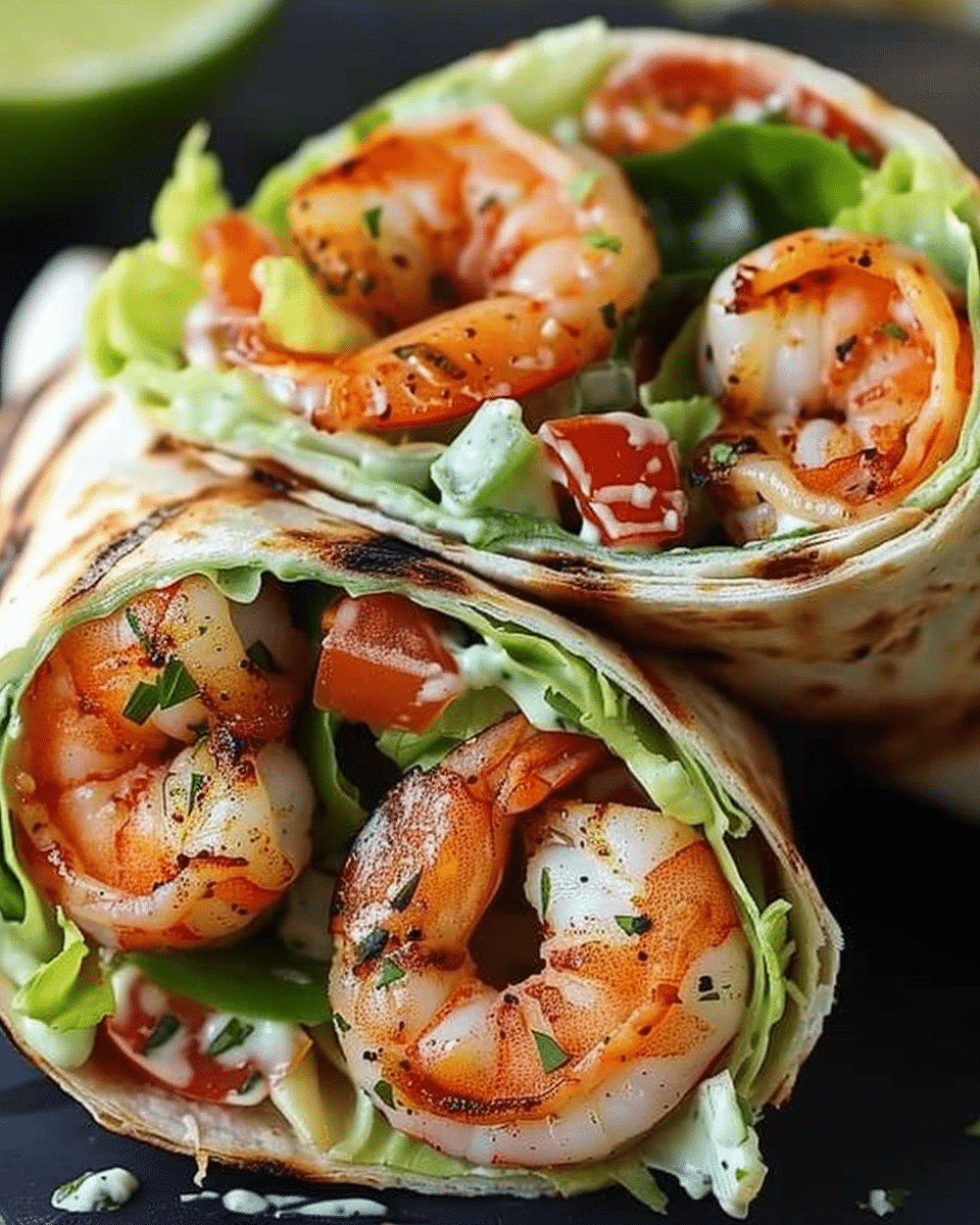 Grilled Shrimp Caesar Wraps