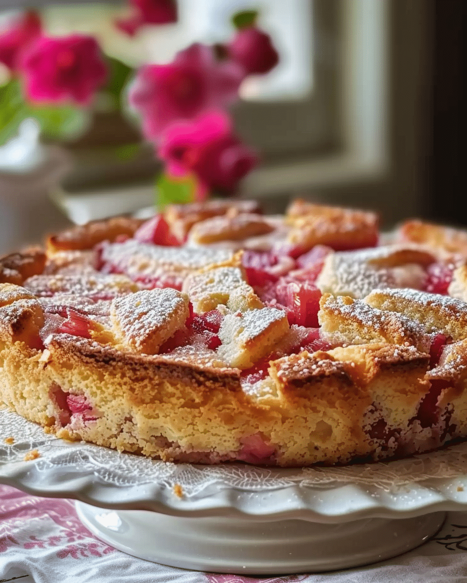 Old-Fashioned Norwegian Rhubarb Cake