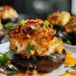 Cheesy Crab & Cornbread Stuffed Mushrooms